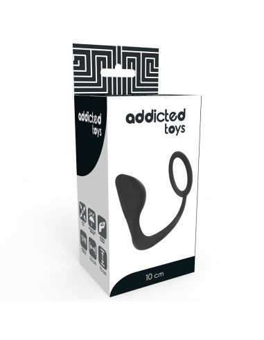 ADDICTED TOYS - PLUG ANAL CON ANILLO PENE NEGRO