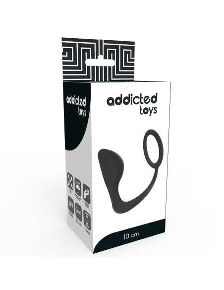 ADDICTED TOYS - PLUG ANAL CON ANILLO PENE NEGRO