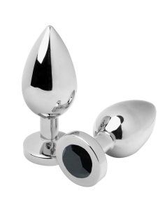 METAL HARD - ANAL PLUG DIAMOND NEGRO MEDIUM 7.62CM