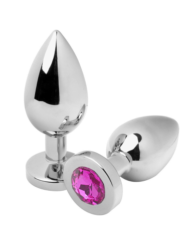 METAL HARD - ANAL PLUG DIAMOND ROSA MEDIUM 7.62CM