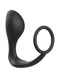 ADDICTED TOYS - PLUG ANAL CON ANILLO SILICONA NEGRO