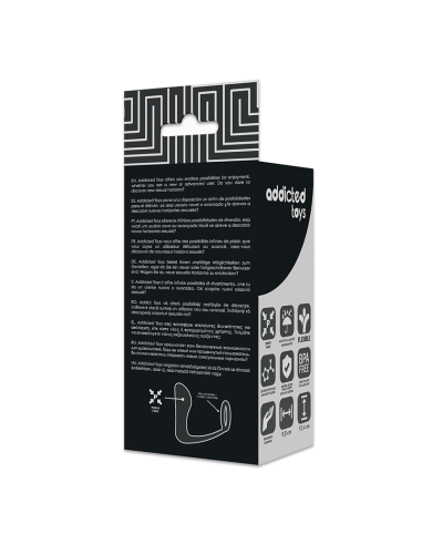 ADDICTED TOYS - PLUG ANAL CON ANILLO SILICONA NEGRO
