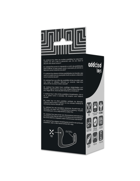 ADDICTED TOYS - PLUG ANAL CON ANILLO SILICONA NEGRO