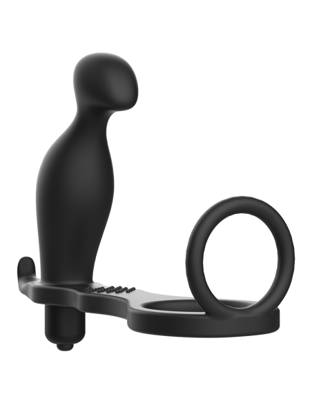 ADDICTED TOYS - PLUG ANAL CON ANILLO SILICONA NEGRO 12 CM