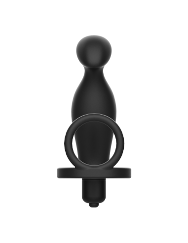 ADDICTED TOYS - PLUG ANAL CON ANILLO SILICONA NEGRO 12 CM
