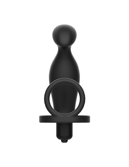 ADDICTED TOYS - PLUG ANAL CON ANILLO SILICONA NEGRO 12 CM