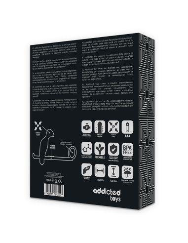 ADDICTED TOYS - PLUG ANAL CON ANILLO SILICONA NEGRO 12 CM