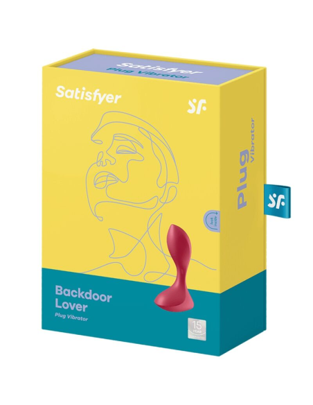 SATISFYER - BACKDOOR LOVER PLUG ANAL VIBRADOR ROJO