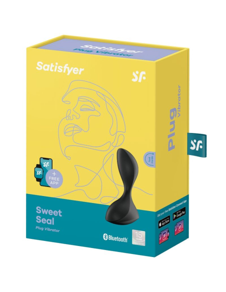 SATISFYER - SWEET SEAL PLUG VIBRADOR APP NEGRO