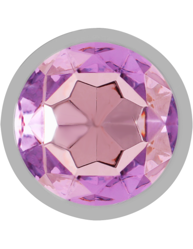 INTENSE - PLUG ANAL METAL ALUMINIO CON CRISTAL VIOLETA TALLA S