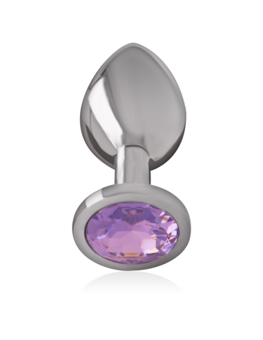 INTENSE - PLUG ANAL METAL ALUMINIO CON CRISTAL VIOLETA TALLA L