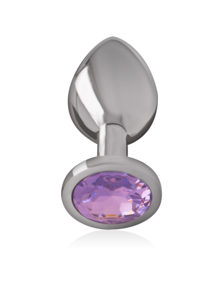 INTENSE - PLUG ANAL METAL ALUMINIO CON CRISTAL VIOLETA TALLA L