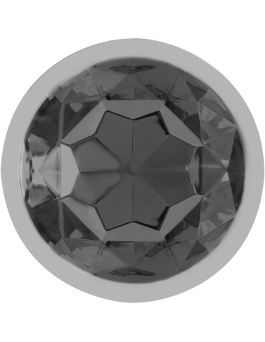 INTENSE - PLUG ANAL METAL ALUMINIO CON CRISTAL NEGRO TALLA S