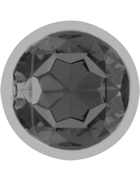 INTENSE - PLUG ANAL METAL ALUMINIO CON CRISTAL NEGRO TALLA S