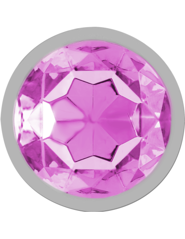 INTENSE - PLUG ANAL METAL ALUMINIO CON CRISTAL ROSA TALLA M