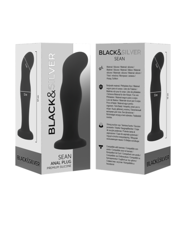 BLACKandSILVER - SEAN PLUG ANAL SILICONA PREMIUM NEGRO