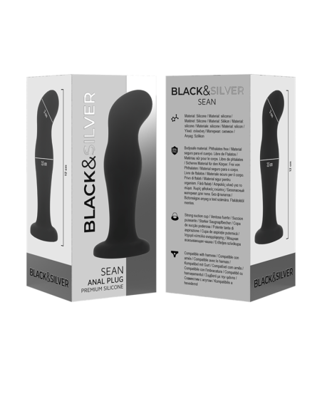 BLACKandSILVER - SEAN PLUG ANAL SILICONA PREMIUM NEGRO