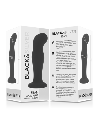 BLACKandSILVER - SEAN PLUG ANAL SILICONA PREMIUM NEGRO