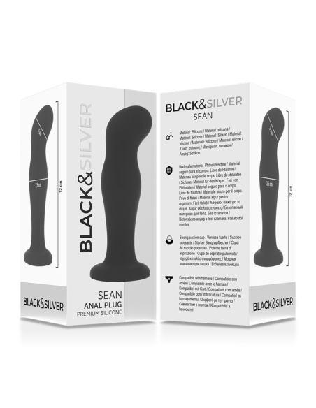 BLACKandSILVER - SEAN PLUG ANAL SILICONA PREMIUM NEGRO