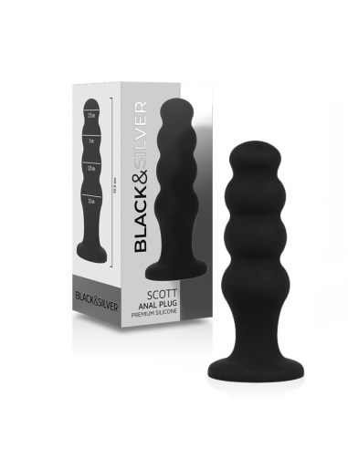 BLACKandSILVER - SCOTT PLUG ANAL SILICONA PREMIUM NEGRO