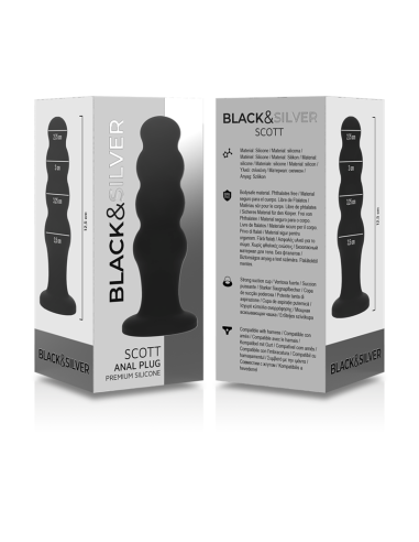 BLACKandSILVER - SCOTT PLUG ANAL SILICONA PREMIUM NEGRO