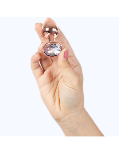 SECRETPLAY - METAL BUTT PLUG ORO ROSA TALLA S 7 CM