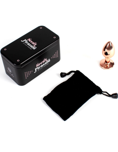 SECRETPLAY - METAL BUTT PLUG ORO ROSA TALLA S 7 CM
