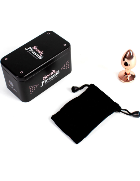 SECRETPLAY - METAL BUTT PLUG ORO ROSA TALLA S 7 CM