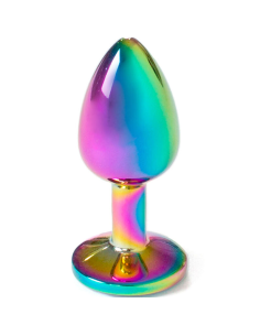 SECRETPLAY - METAL BUTT PLUG MULTICOLOR TALLA S 7 CM