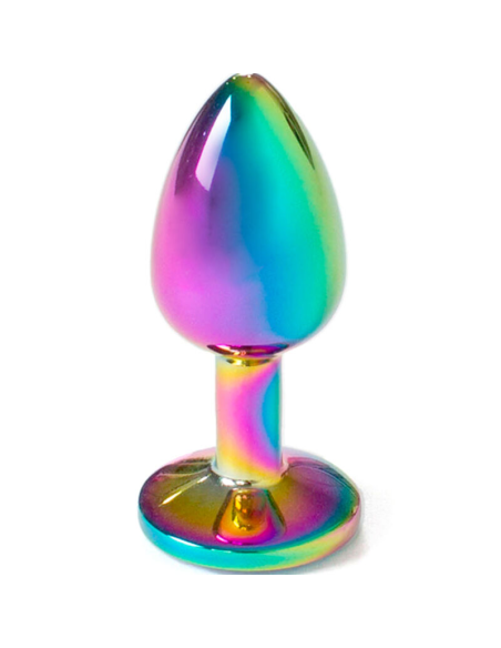SECRETPLAY - METAL BUTT PLUG MULTICOLOR TALLA S 7 CM