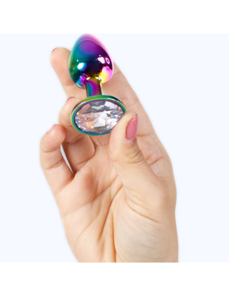 SECRETPLAY - METAL BUTT PLUG MULTICOLOR TALLA S 7 CM