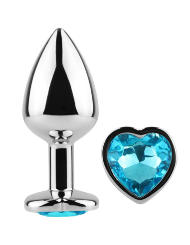 SECRETPLAY - METAL BUTT PLUG CORAZÓN AZUL TALLA S 7 CM