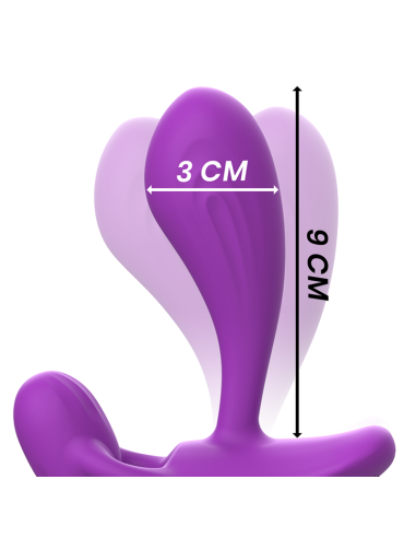 INTENSE - SHELLY DUO ANAL-PERINEO , VAGINAL-CLITORIS REMOTO MORADO