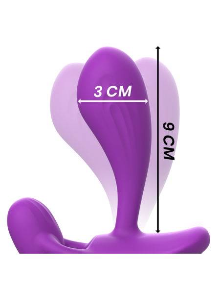 INTENSE - SHELLY DUO ANAL-PERINEO , VAGINAL-CLITORIS REMOTO MORADO