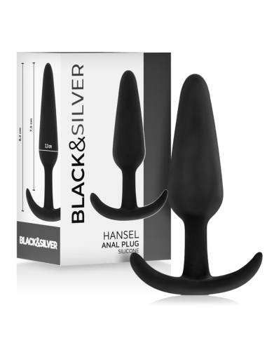 BLACKandSILVER - HANSEL PLUG ANAL SILICONA CON ASA PEQUEÑO