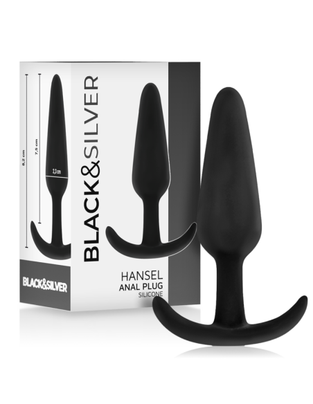 BLACKandSILVER - HANSEL PLUG ANAL SILICONA CON ASA PEQUEÑO