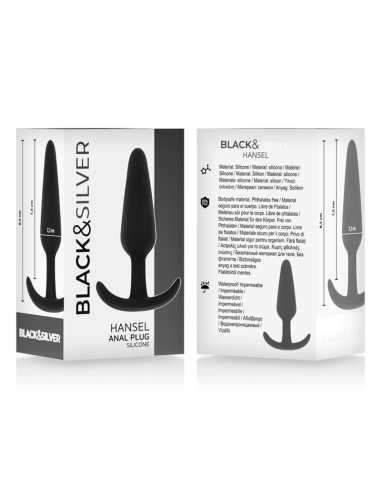 BLACKandSILVER - HANSEL PLUG ANAL SILICONA CON ASA PEQUEÑO