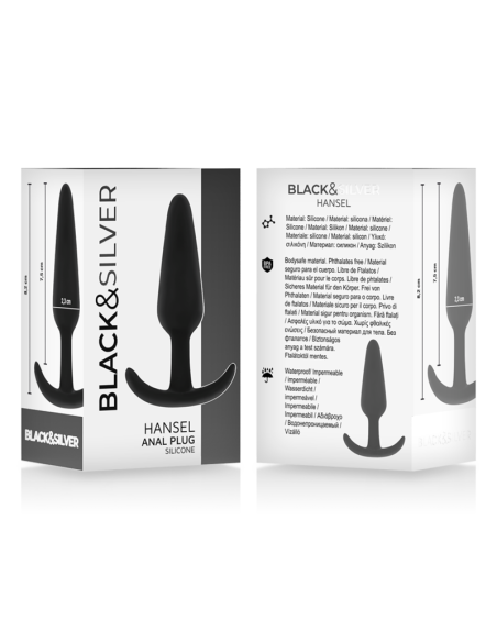 BLACKandSILVER - HANSEL PLUG ANAL SILICONA CON ASA PEQUEÑO
