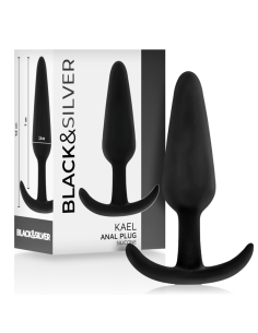 BLACKandSILVER - KAEL PLUG ANAL SILICONA CON ASA MEDIANO