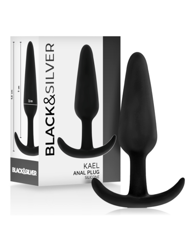 BLACKandSILVER - KAEL PLUG ANAL SILICONA CON ASA MEDIANO