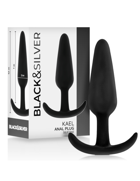 BLACKandSILVER - KAEL PLUG ANAL SILICONA CON ASA MEDIANO