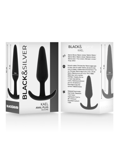 BLACKandSILVER - KAEL PLUG ANAL SILICONA CON ASA MEDIANO