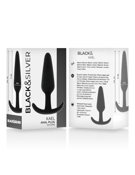 BLACKandSILVER - KAEL PLUG ANAL SILICONA CON ASA MEDIANO