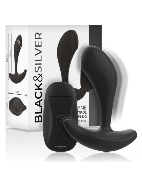 BLACKandSILVER - DWAYNE PLUG ANAL SILICONA CONTROL REMOTO