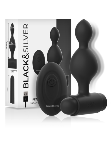 BLACKandSILVER - TUCKER PEQUEÑO PLUG ANAL SILICONA CONTROL REMOTO