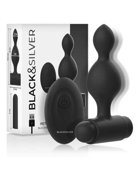 BLACKandSILVER - TUCKER PEQUEÑO PLUG ANAL SILICONA CONTROL REMOTO