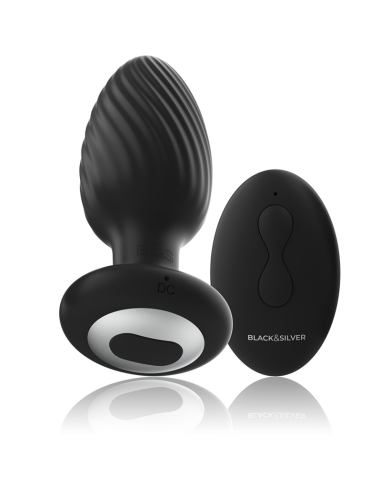 BLACKandSILVER - WELLS PLUG ROTADOR ANAL SILICONA CONTROL REMOTO
