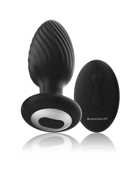 BLACKandSILVER - WELLS PLUG ROTADOR ANAL SILICONA CONTROL REMOTO