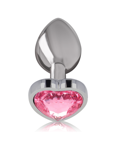 INTENSE - PLUG ANAL METAL ALUMINIO CORAZÓN ROSA TALLA S