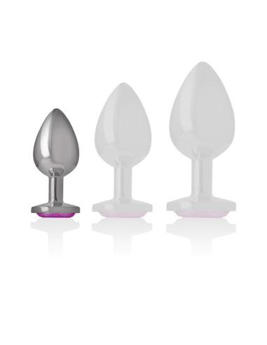 INTENSE - PLUG ANAL METAL ALUMINIO CORAZÓN ROSA TALLA S